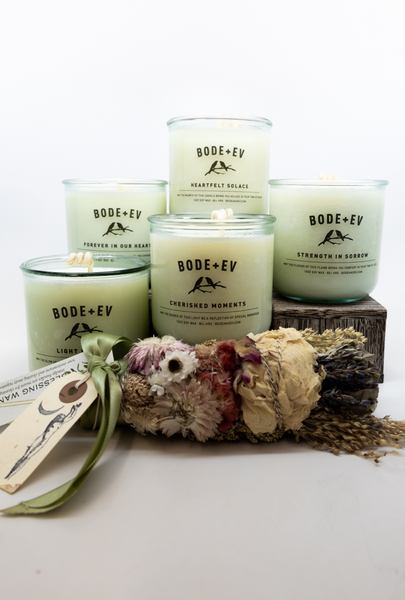 Memorial Soy Wax Candles Set of 5: Grief, Courage, Love, Memories + Hope