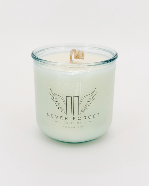 Never Forget 9/11 Commemorative Candle