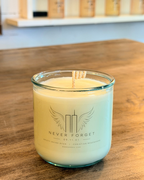 Never Forget 9/11 Commemorative Candle