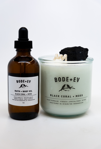 Black Coral + Moss: Candle + Body Oil