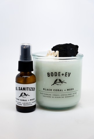 Black Coral + Moss:  Candle + Hand Sanitizer