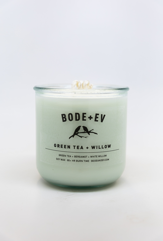 Green Tea & Willow: 10oz soy wax candle