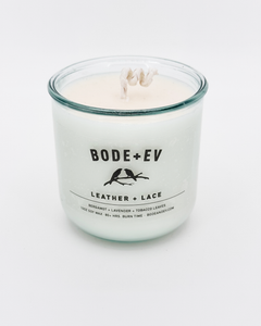 Leather + Lace: Bergamot + Lavender + Tobacco Leaves