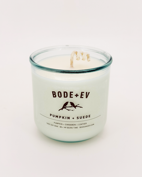 Pumpkin + Suede | Spiced Pumpkin · Warm Leather · Amber