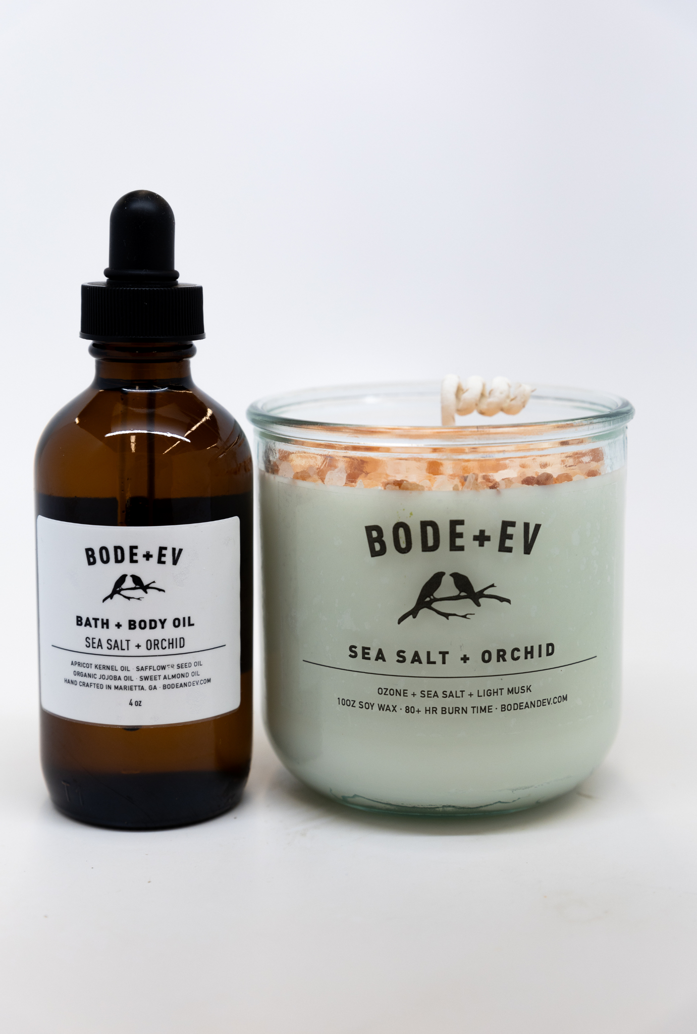 Sea Salt + Orchid: Candle + Body Oil