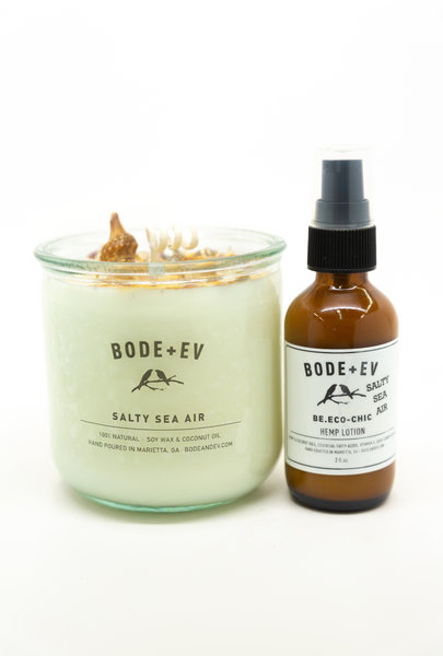 BE.GRATEFUL: Salty Sea Air Candle + Lotion Gift Set